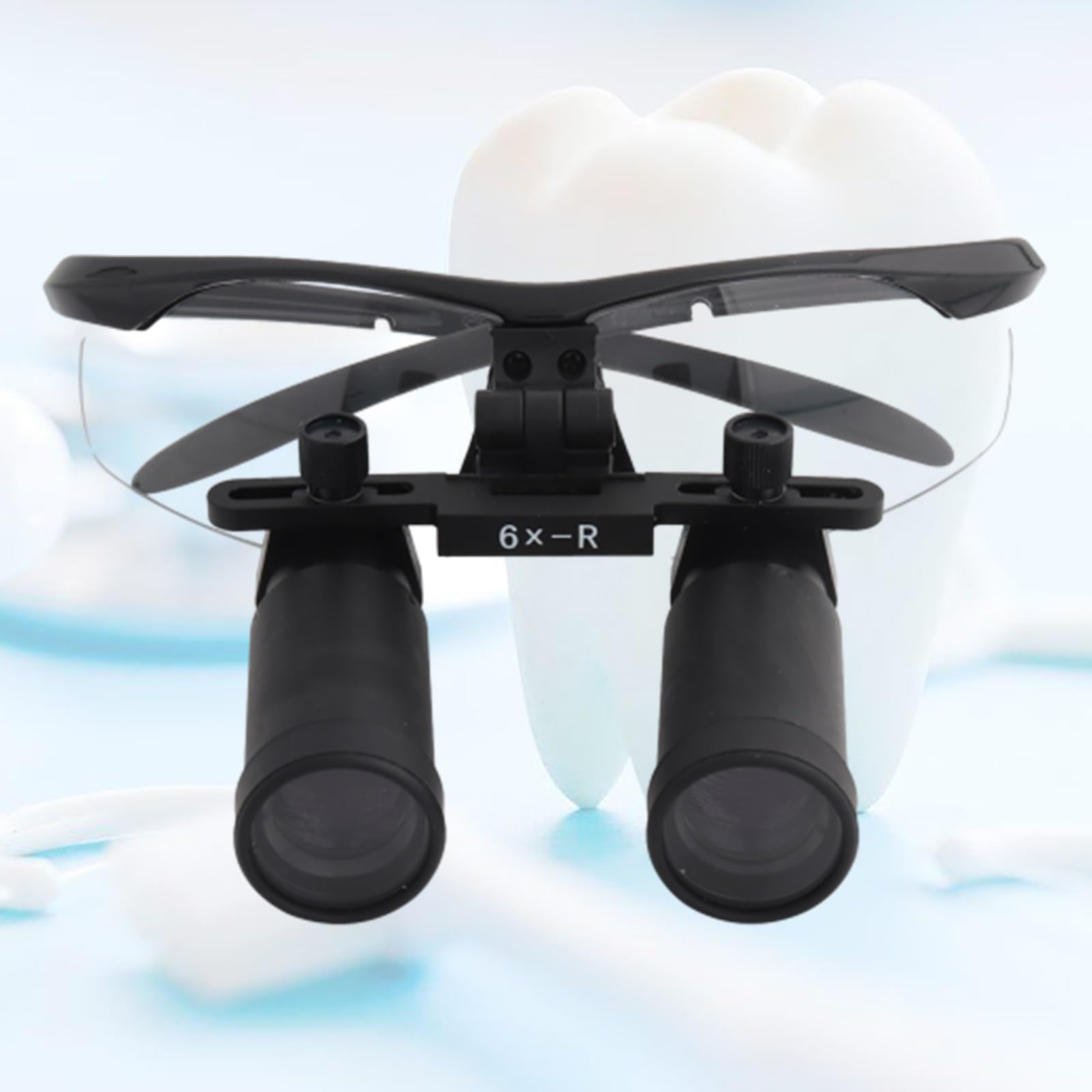 **6X Magnifying Loupes for Dental Surgery - Adjustable Angle, Ultra Light Frame, High Power Magnifying Glasses (No Light) - Perfect for Dentists, Jewelers & Precision Work**