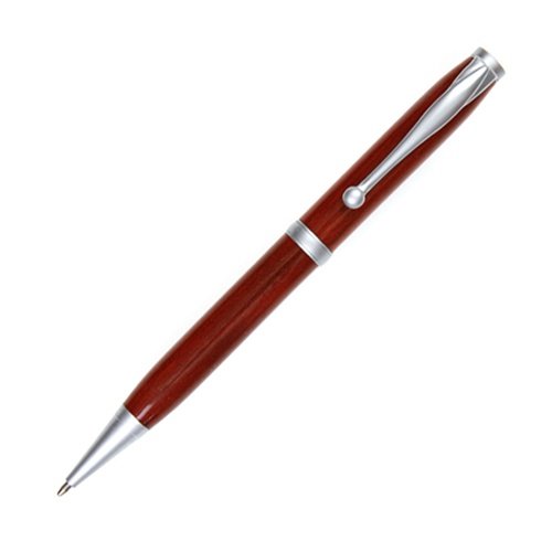 Premium Lanier Comfort Twist Pen - Brushed Satin Bloodwood Finish - Smooth Writing Ballpoint Pen for Office, Business Gifts & Everyday Use