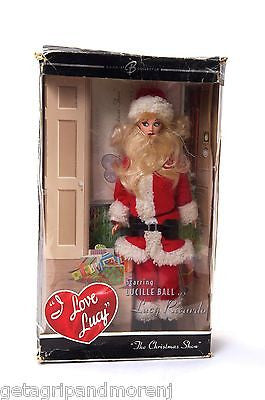 Lucille Ball as Lucy Ricardo Santa Barbie Doll - I LOVE LUCY Christmas Collectible Figure for Holiday Decor & Gift Giving