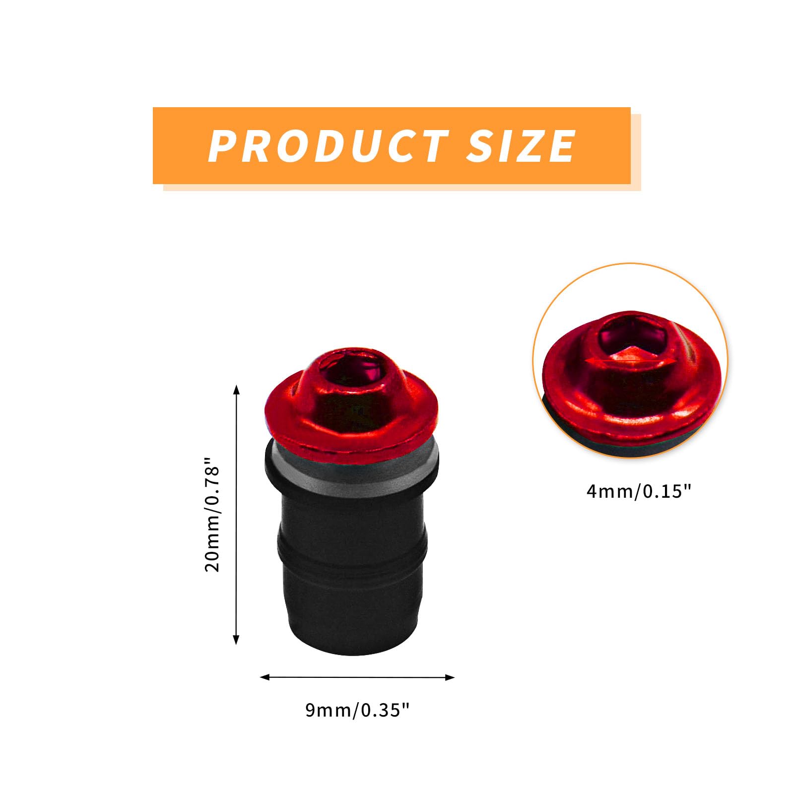 10Pcs M5 Aluminum Alloy Motorcycle Windshield Screw Kit with Wrench - Red Windscreen Fairing Fasteners Bolts & Nuts for Honda, Yamaha, Kawasaki - Perfect for Bike Windshield Repair & Maintenance