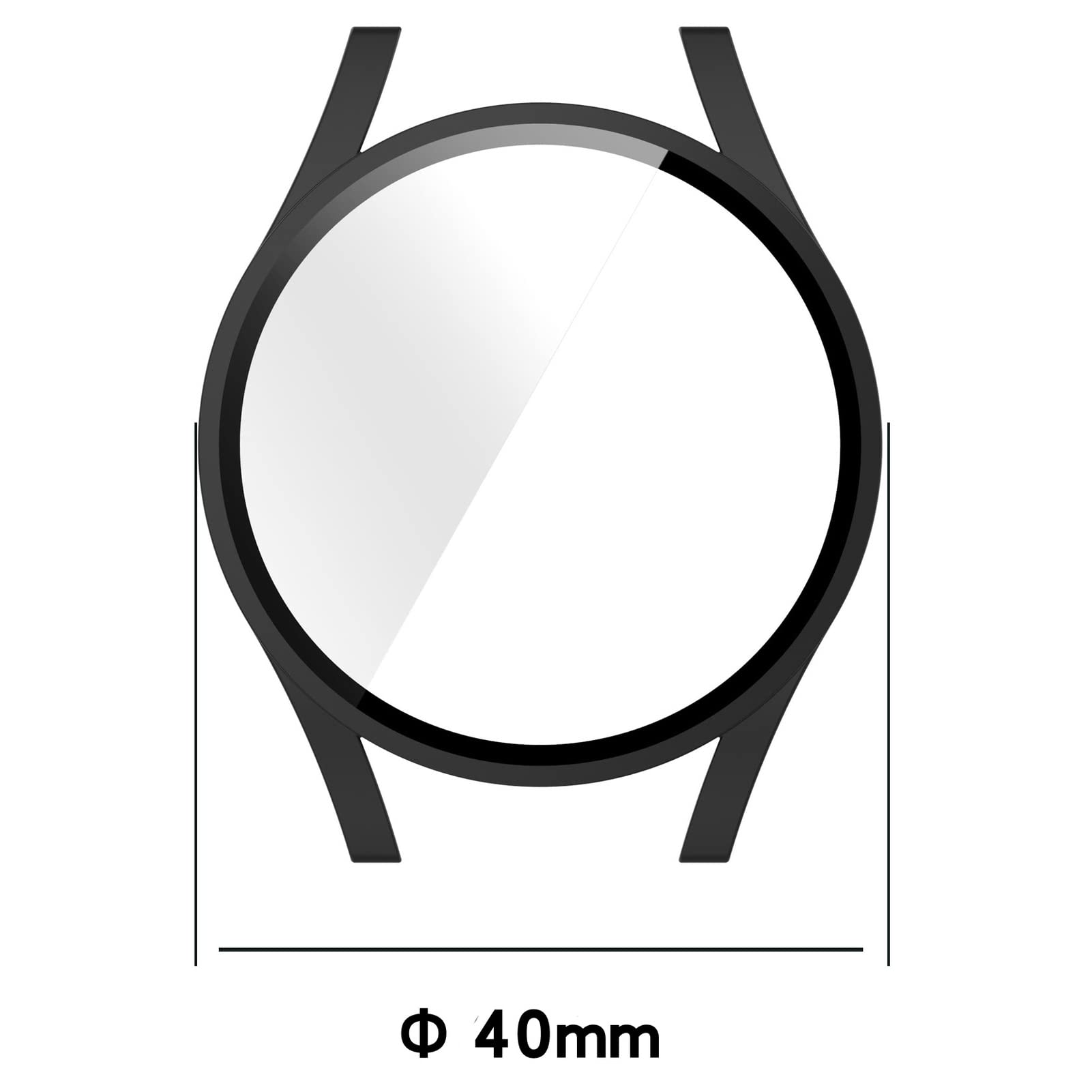 MOTONG PC Protective Case for Samsung Galaxy Watch 5/4 40mm - Durable PC Cover Shell (Black) | Perfect for Gym, Outdoor & Daily Wear Protection
