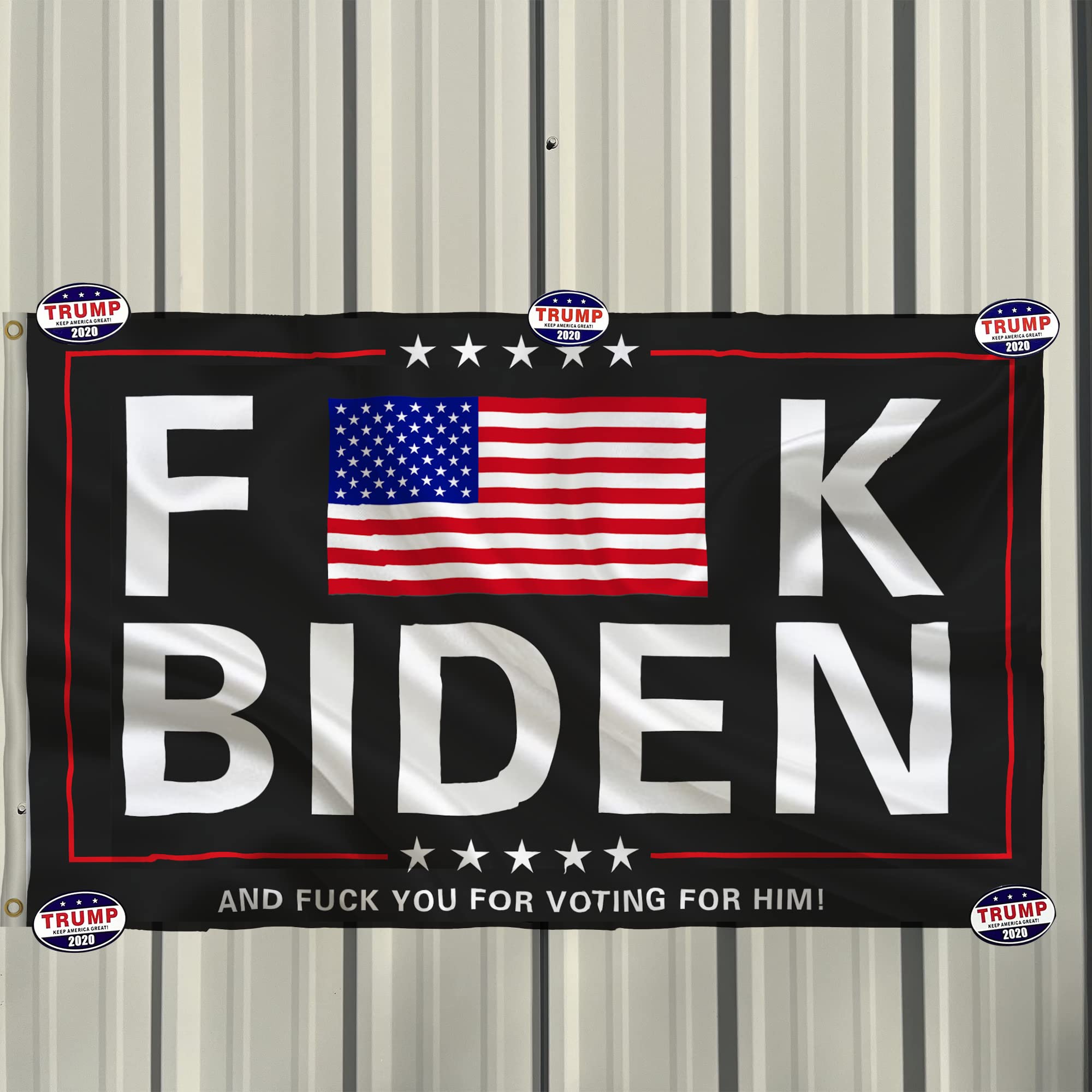 FJB Flag 3x5 FT - 100D Polyester American Political Flag with 2 Brass Grommets for Indoor & Outdoor Display - Perfect for Protests, Rallies and Political Events