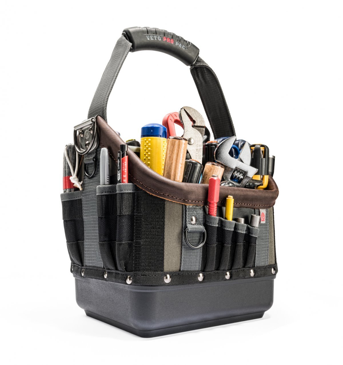 TECHOT-MC Veto Compact Open Top Tool Bag - Durable & Lightweight for Electricians, Contractors & DIY Projects | Perfect for On-Site Repairs & Home Improvement