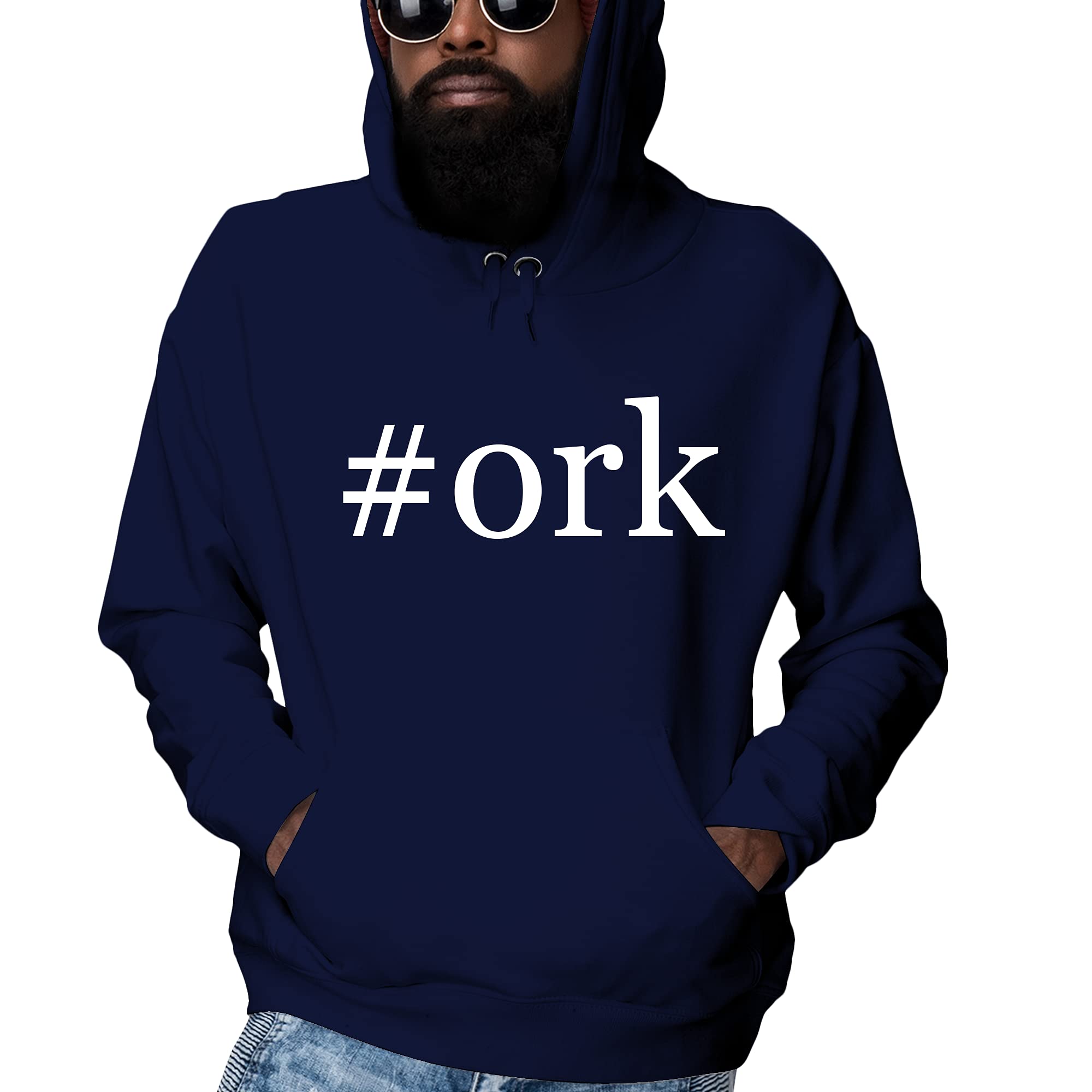 #ORK Men's Ultra Soft Hashtag Hoodie Sweatshirt - Comfortable Pullover for Casual Wear, Street Style & Lounge Outfits