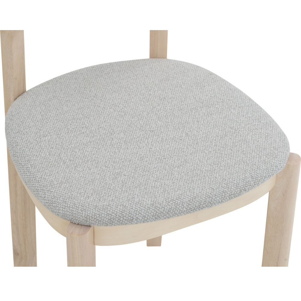 LOWEN Modern Dining Chair - Light Grey Upholstered Seat - Comfortable & Stylish for Kitchen, Dining Room, or Breakfast Nook