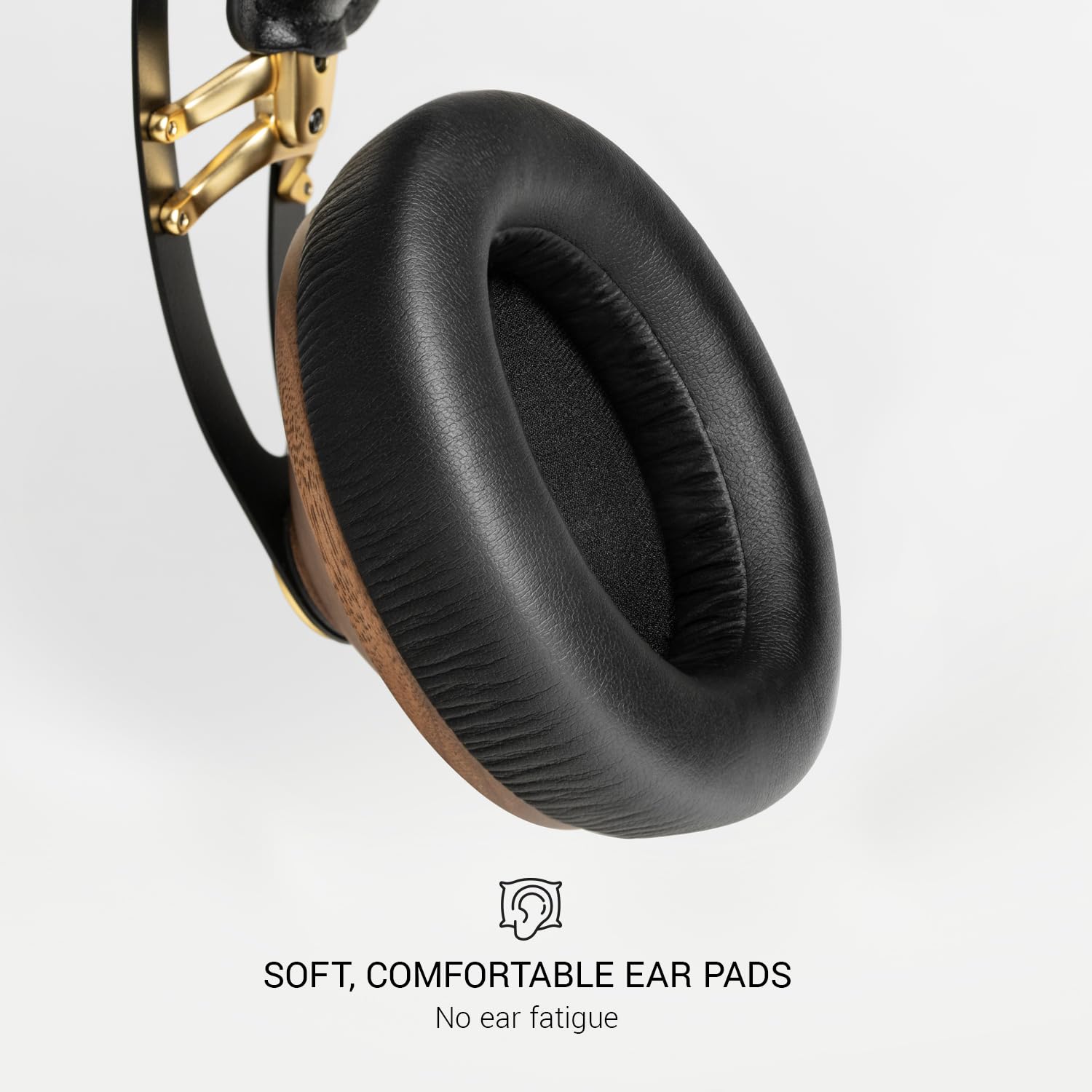 Meze 99 Classics Walnut Gold Over-Ear Headphones (Gold & Black) - Premium Audiophile Headset for Music Lovers, Studio Monitoring & Travel Use
