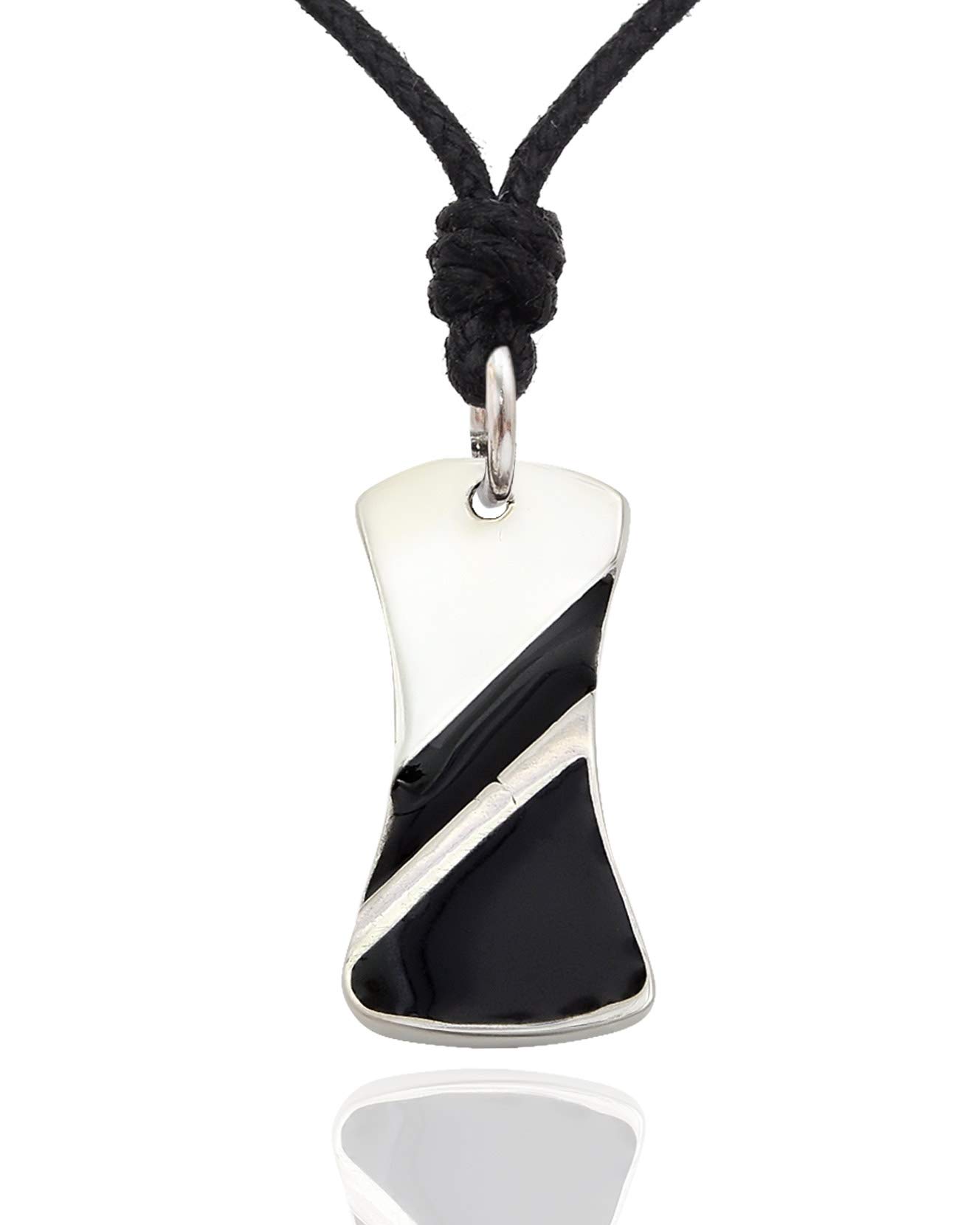 Black Ranger Design Silver Pewter Charm Necklace - Vintage Pendant Jewelry for Women - Perfect for Casual Wear, Date Nights & Gift Giving