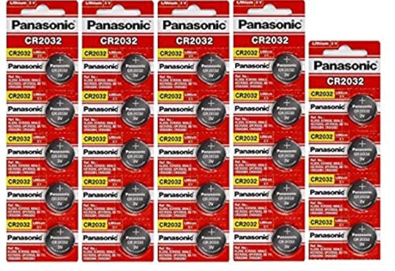 24 Pack Panasonic CR2032 3V Lithium Coin Cell Batteries - 4 Packs of 6 | Long-Lasting Power for Watches, Key Fobs, Calculators & Medical Devices
