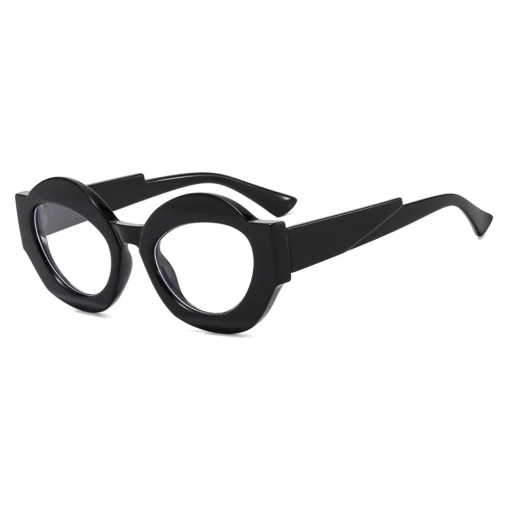 CCspace Unisex Full Rim Oval Resin Eyeglasses Frame 56864 - Lightweight & Durable for Reading, Work, and Everyday Fashion