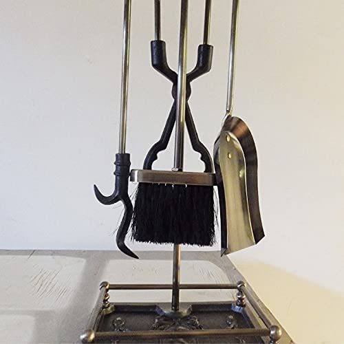 Antique Wrought Iron Fireplace Tool Set - Home Decor Accessories for Cozy Living