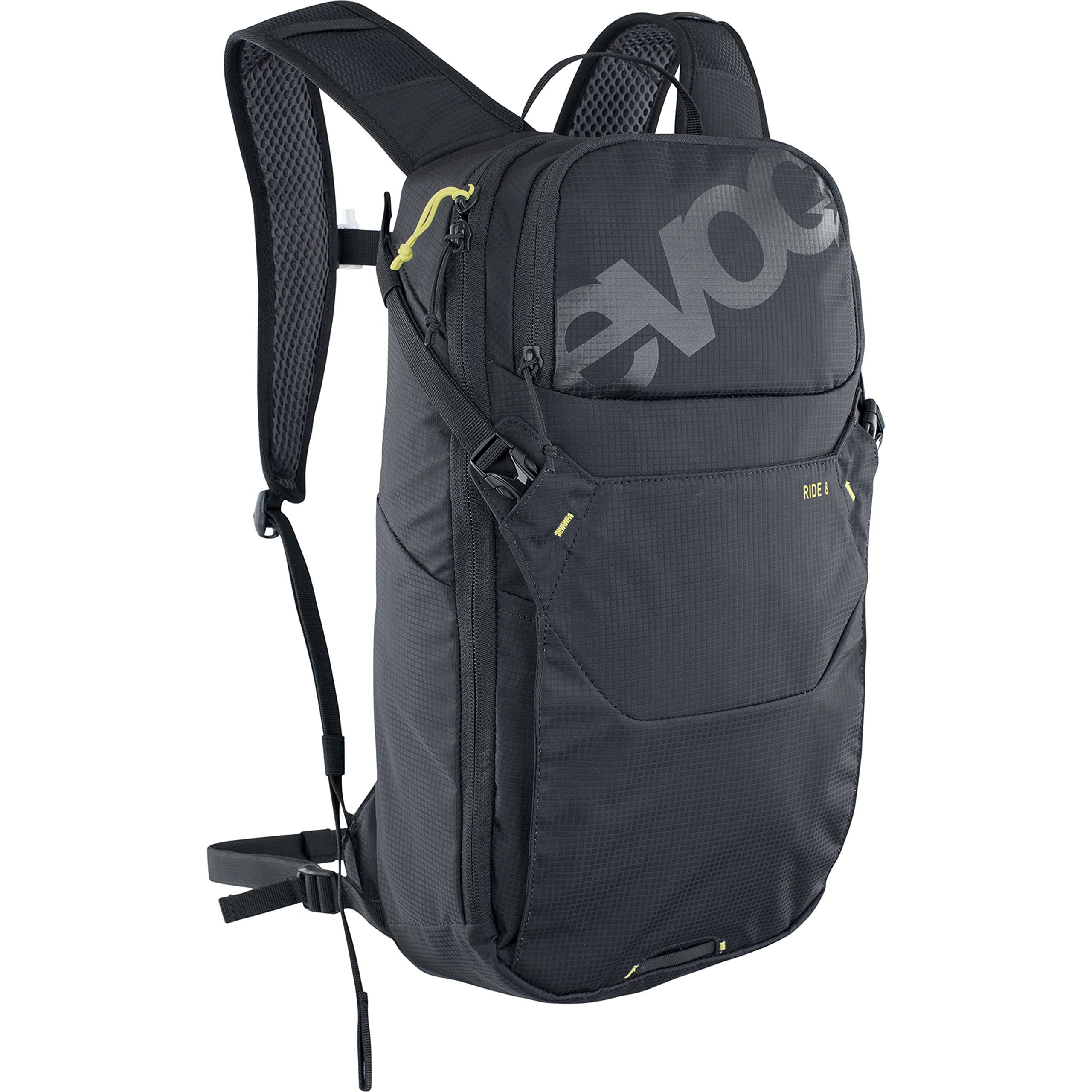 Evoc Ride 8+ Pocket 2L Black Mountain Bike Backpack - Unisex Hydration Pack for Cycling, Hiking & Outdoor Adventures - Durable & Lightweight MTB Gear for Adults