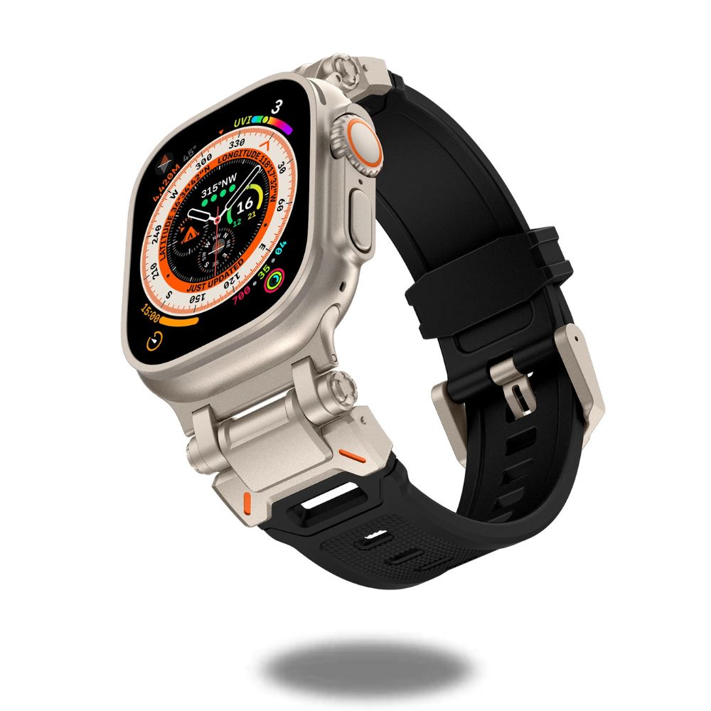Durable Silicone Watch Band with Stainless Steel Connectors - Perfect for Outdoor Activities, Sports & Everyday Wear
