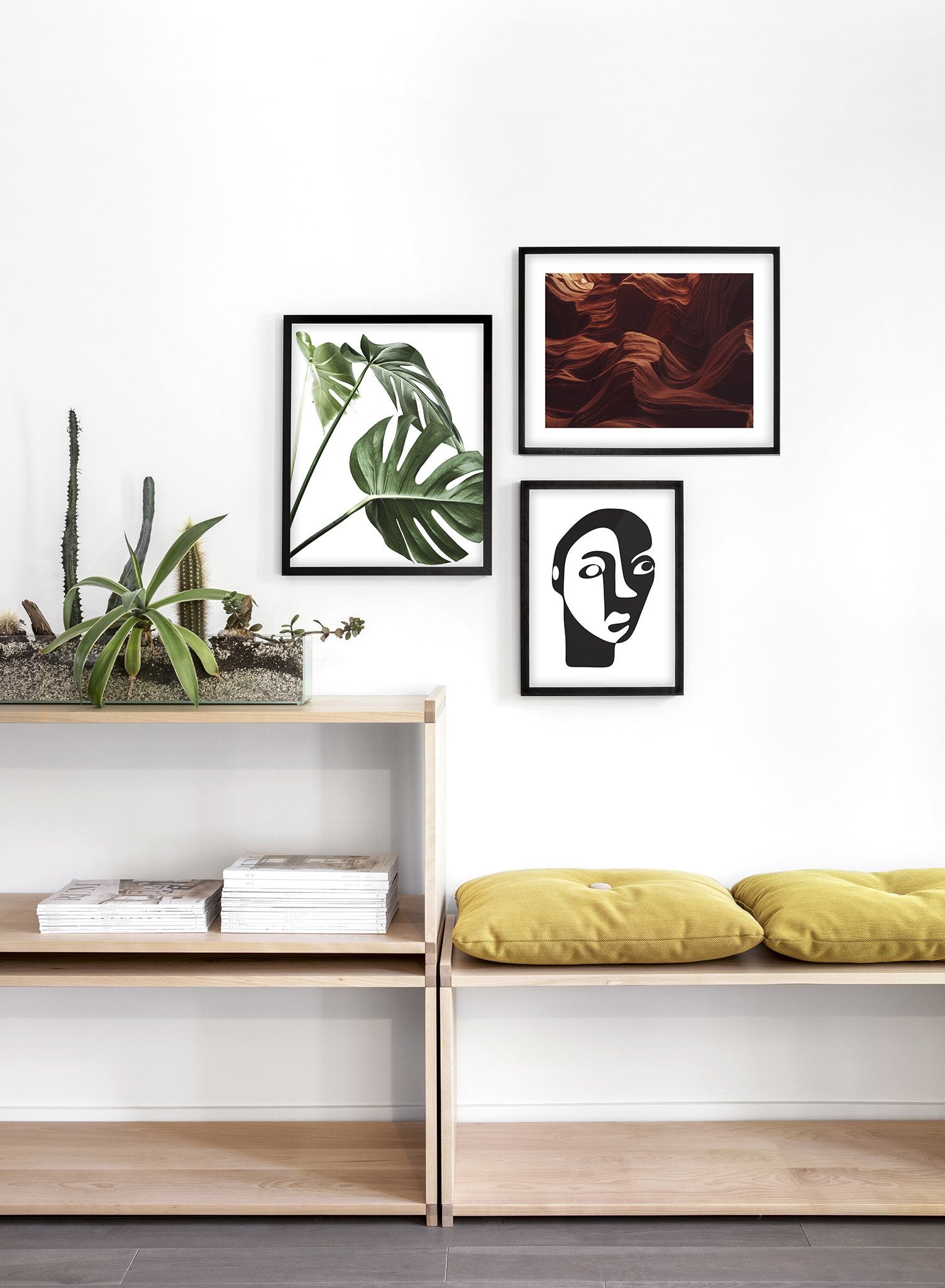 Nature's Curves Wall Art Poster - Elegant Botanical Print for Home & Office Decor - Perfect for Living Room, Bedroom, or Workspace Aesthetic