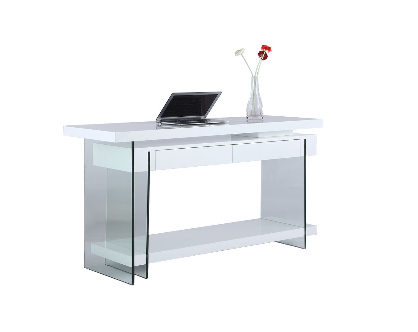 Milan Abbie White Motion Home Office Desk - Adjustable Height Standing Desk for Work from Home, Study & Gaming - Ergonomic Computer Desk with Smooth Electric Motor for Small Spaces & Modern Offices