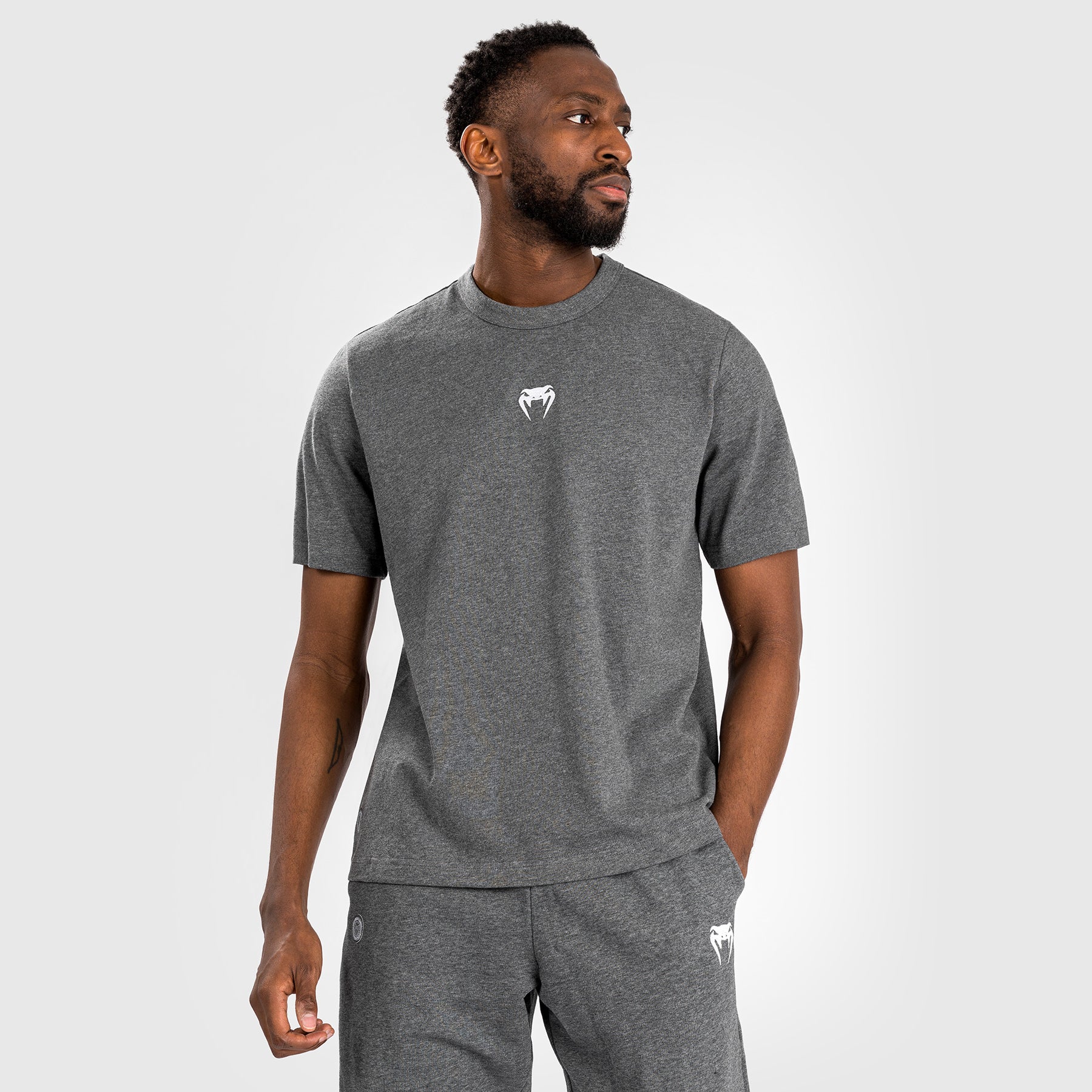 Venum Vortex XL Men's MMA Training T-Shirt - Dark Heather Grey - Comfortable Workout & Gym Shirt for Fighters & Athletes