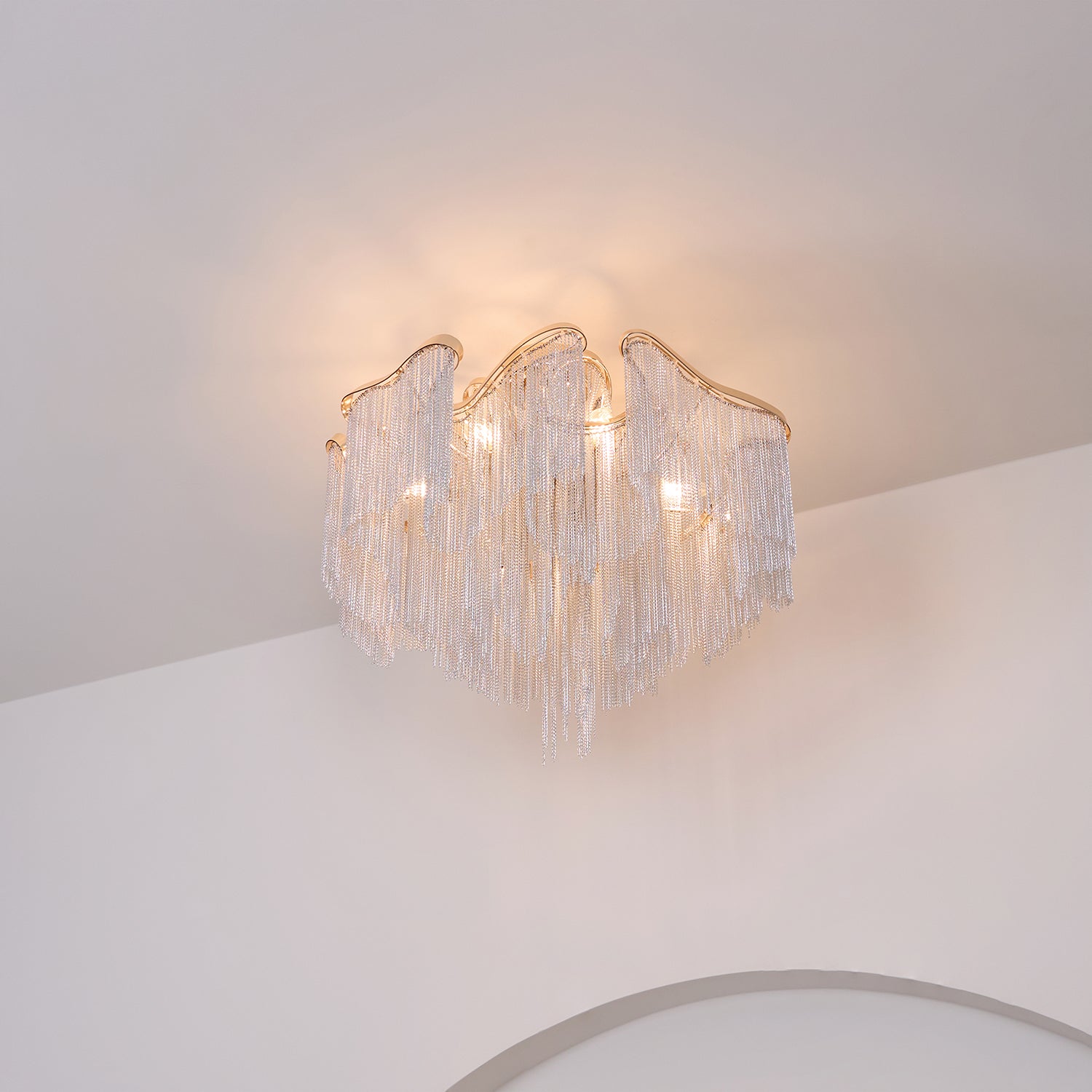 Modern Tassel Ceiling Lamp - Elegant Pendant Lighting for Living Room, Bedroom & Dining Room | Stylish Home Decor with Adjustable Height & Warm White Light