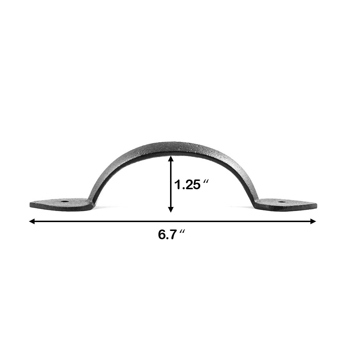 Black Wrought Iron Cabinet Pulls 6.7 Inch - Pack of 4 with Mounting Hardware - Heavy Duty Cabinet Handles for Kitchen, Bathroom & Furniture Drawers - Vintage Style Home Renovation Hardware