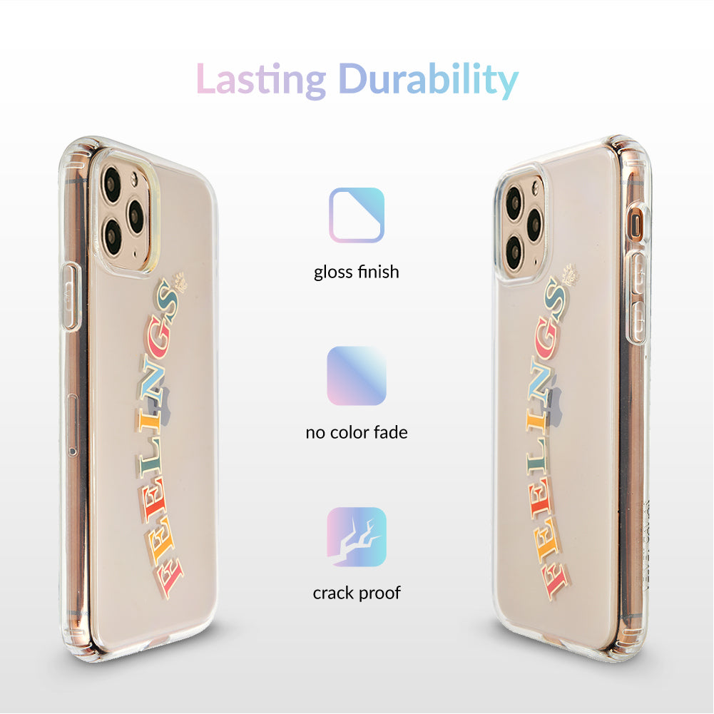 Feelings Clear iPhone Case - Transparent Protective Cover for iPhone [Model] - Perfect for Everyday Use, Travel & Work