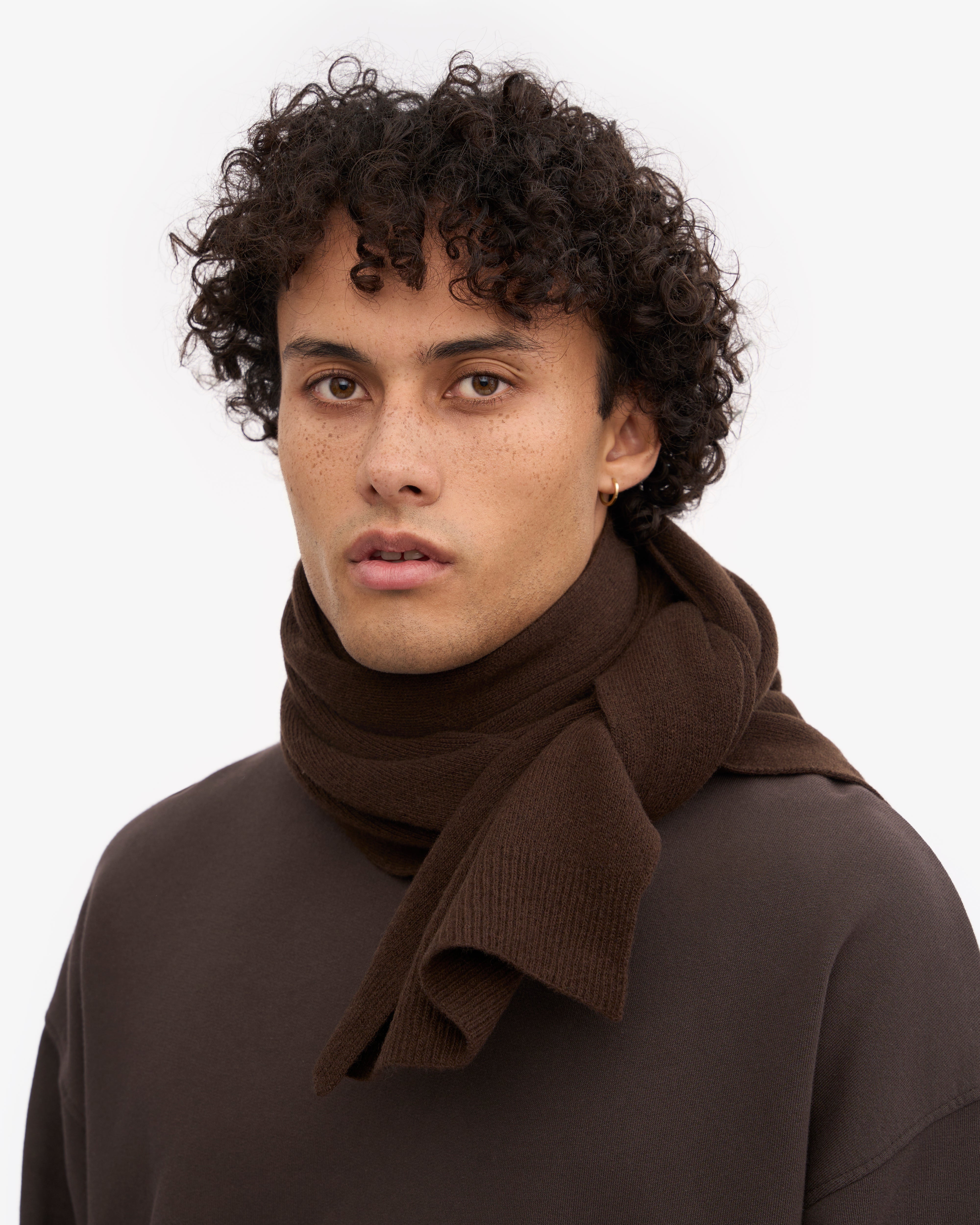 Premium Merino Wool Scarf - Soft & Warm Coffee Brown Winter Accessory for Men & Women - Perfect for Outdoor Activities, Travel & Cold Weather Fashion