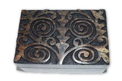 Nature's Enlightenment Spiral Wooden Box - Premium Storage for Tarot Cards, Crystals & Altar Supplies | Perfect Spiritual Gift for Meditation, Yoga & Energy Healing Rituals