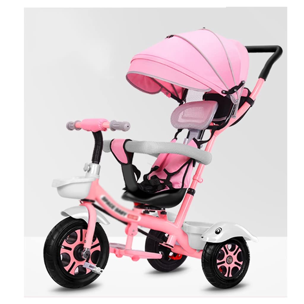 HENWIN 3-in-1 Stroller Tricycle for Kids 1-5 Years Old | Convertible Baby Stroller, Bicycle & Wagon | Lightweight Infant Carriage with Safety Harness | Perfect for Park Rides, Neighborhood Walks & Family Outings
