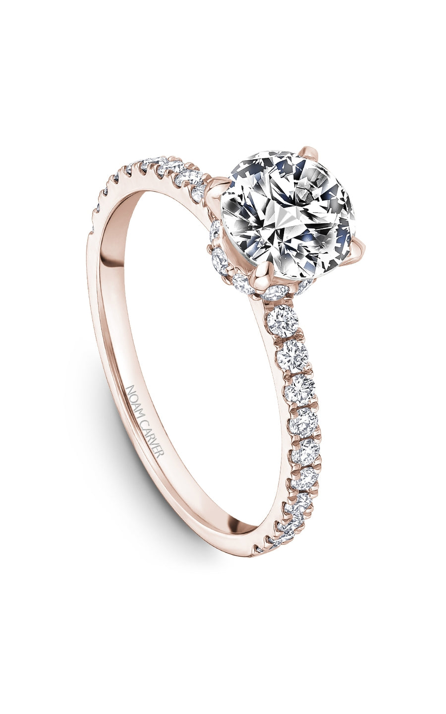 Noam Carver B511 02RA Bridal Engagement Ring - Elegant Solitaire Diamond Ring for Women, Perfect for Proposals, Anniversaries & Weddings