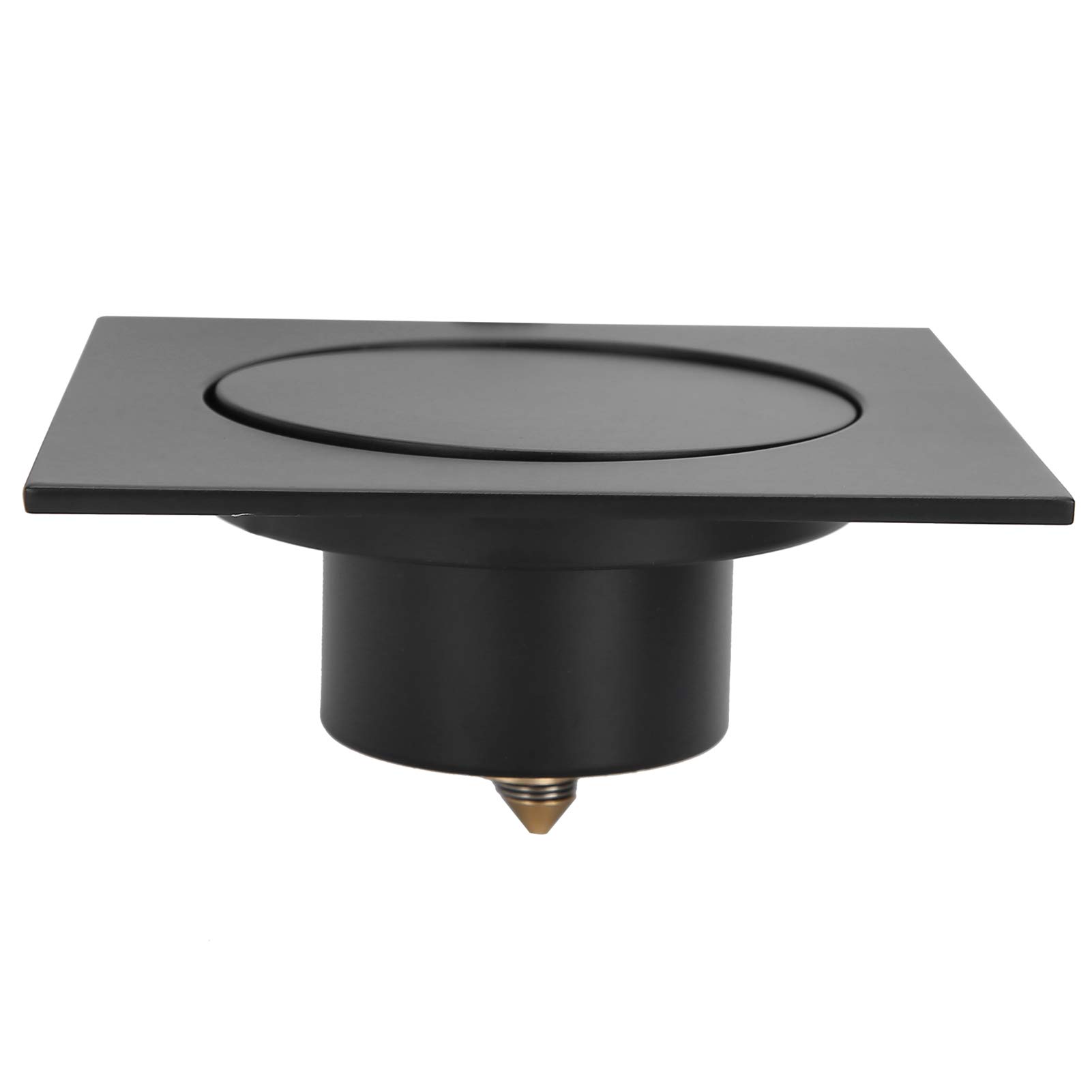 Stainless Steel Shower Floor Drain Strainer with Silicone Seal - Fast Draining Bathroom & Kitchen Sink Hair Catcher - Black Bouncing Design for Bath, Shower, Toilet, and Laundry Room (Prevents Clogs & Odors)