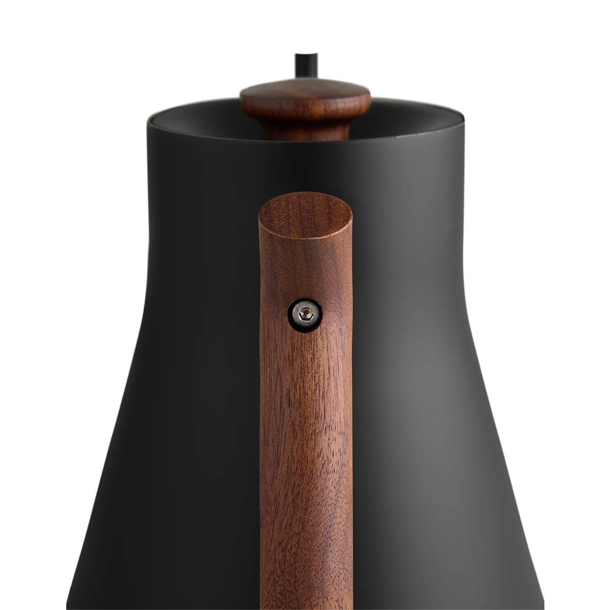 Fellow Stagg EKG Electric Gooseneck Kettle - Precision Pour Over Coffee Maker with Temperature Control, Matte Black & Walnut Wood Handle - Perfect for Specialty Coffee Brewing at Home or Cafe