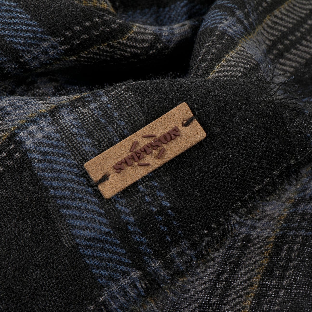 Stetson Shadow Plaid Scarf - Soft Wool Winter Wrap for Men & Women | Perfect for Cold Weather, Outdoor Activities & Fashion Accessories