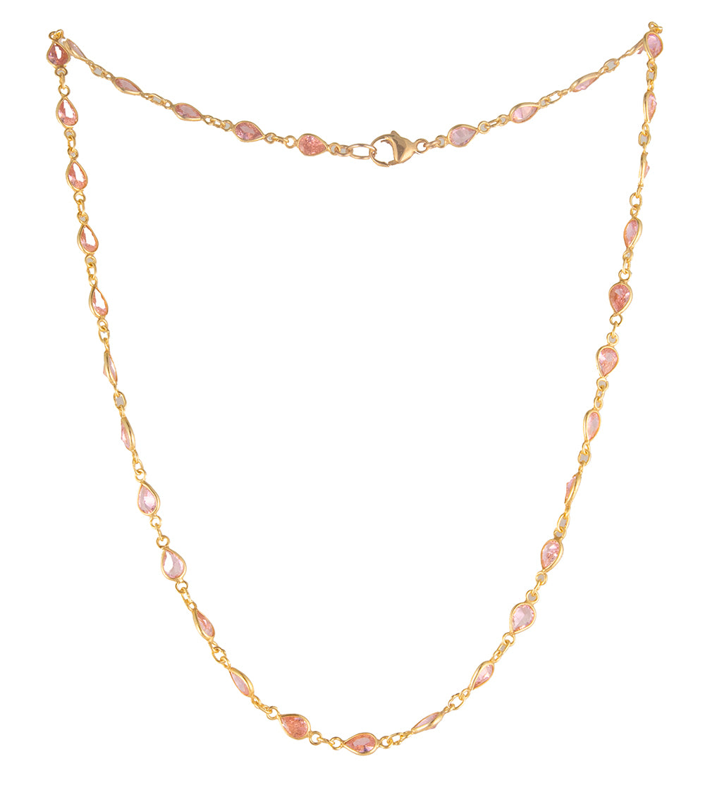 Elegant Pink Swarovski Crystal Necklace by Galit - Perfect for Weddings, Anniversaries & Special Occasions