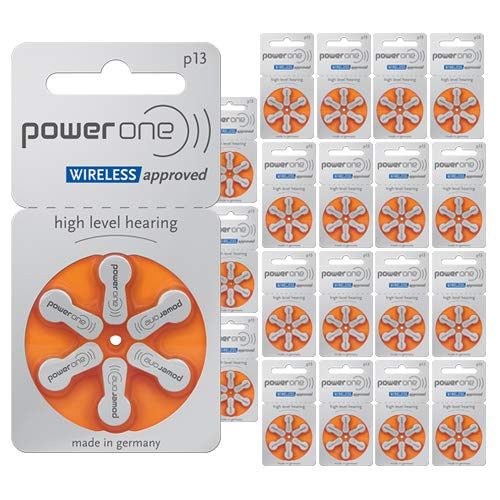 Power One Size 13 Hearing Aid Batteries - 120 Pack | Long-Lasting Zinc Air Batteries for Hearing Devices | Perfect for Travel, Daily Use & Emergency Backup