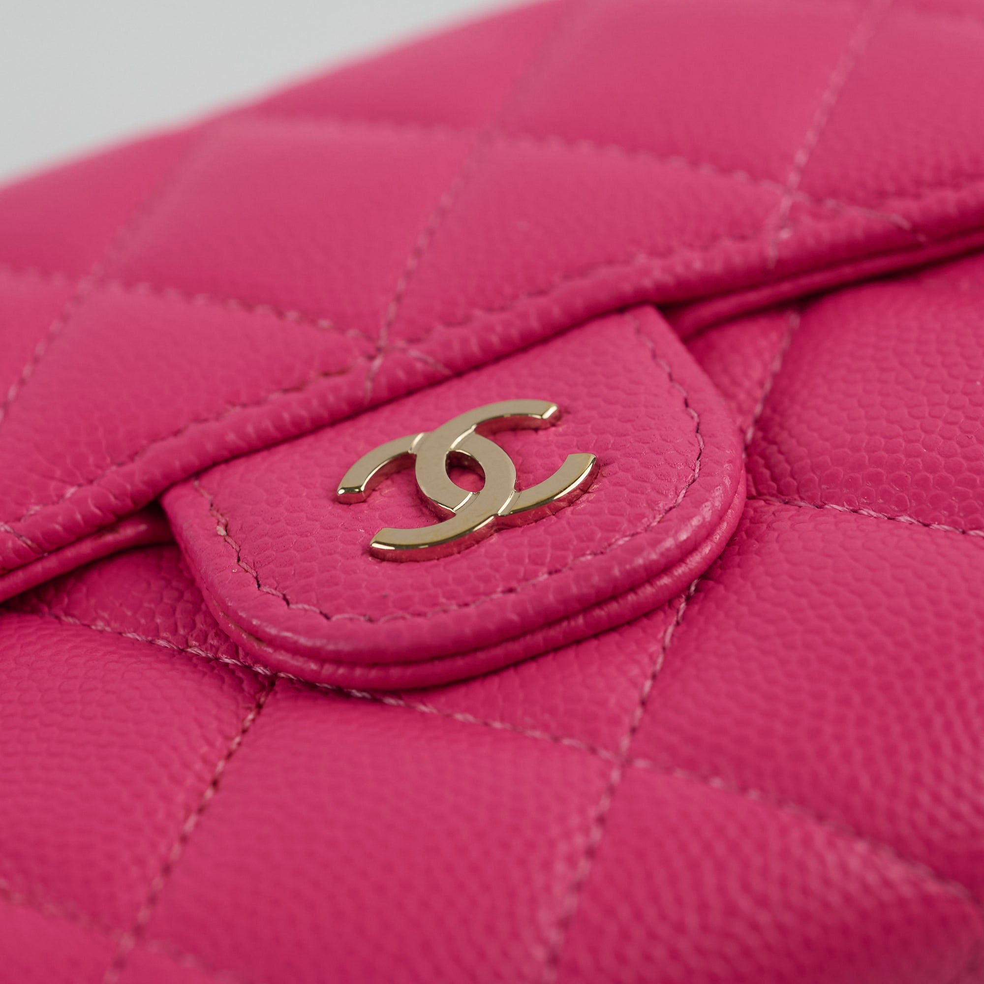 Chanel Quilted Caviar Leather Tri-Fold Wallet in Pink | Luxury Women's Wallet for Everyday Use & Special Occasions