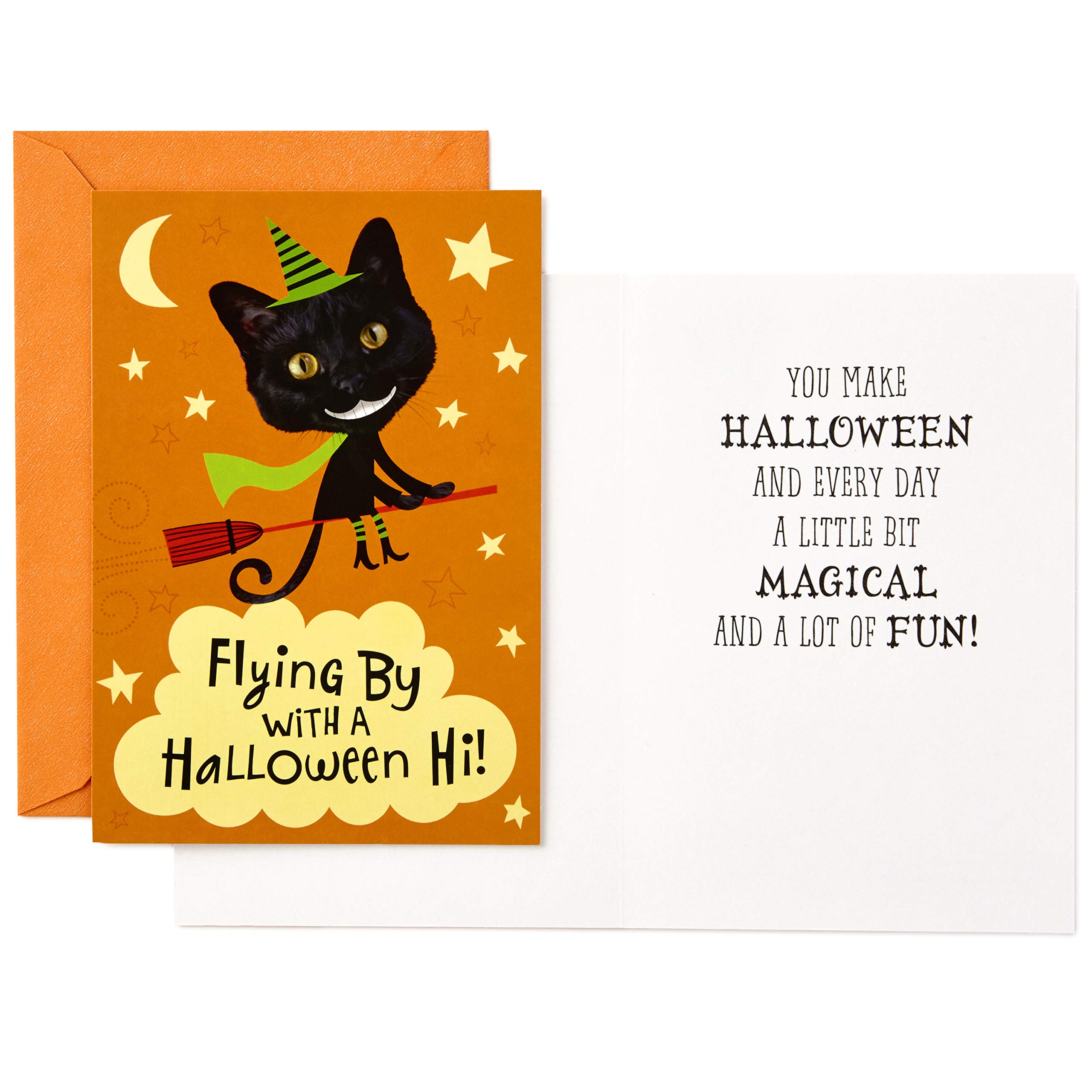Halloween Greeting Cards Bulk Pack - 8 Candy Corn Themed Cards with Envelopes | Spooky Party Invitations, Trick or Treat Notes, Fall Holiday Decorations