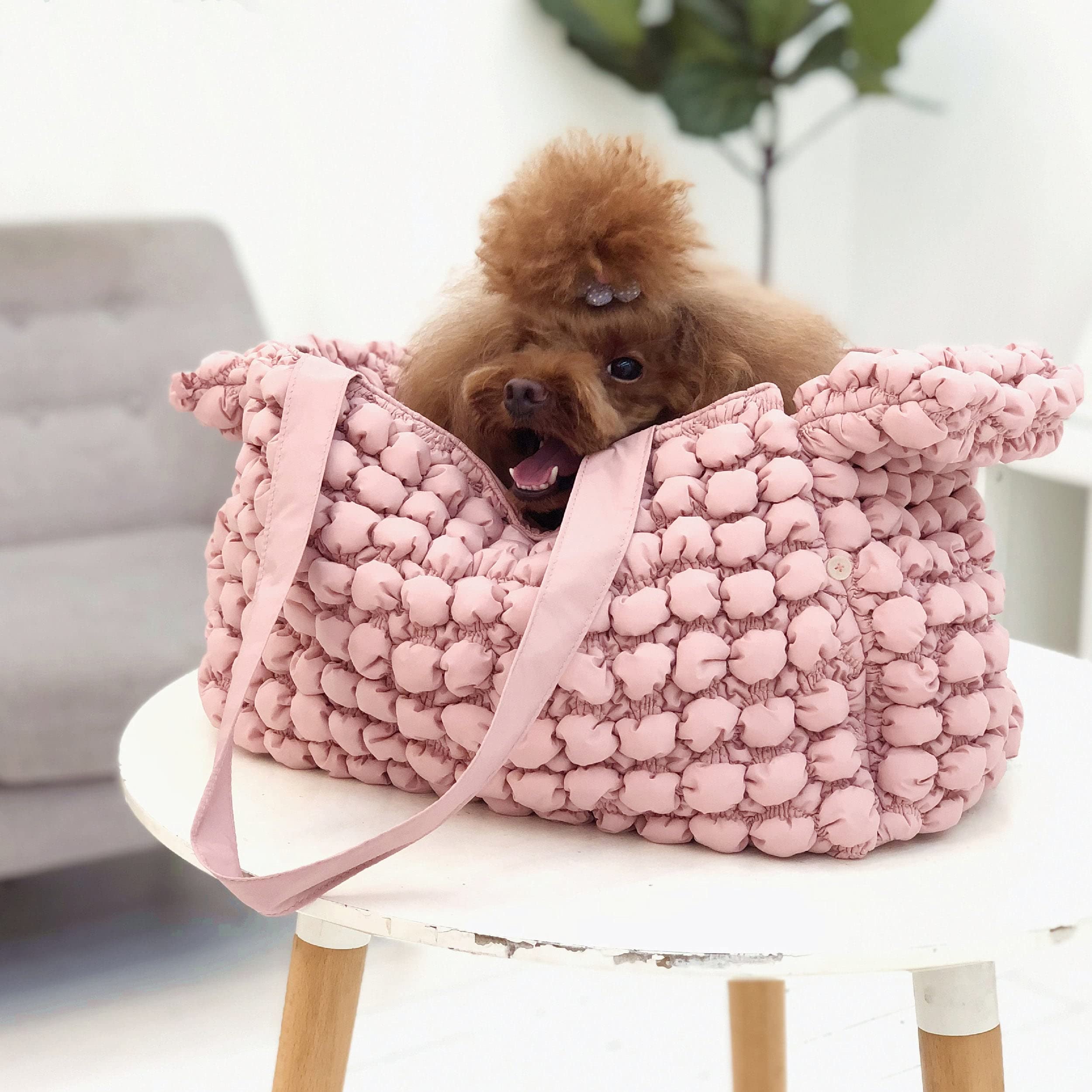 Pet Life 'Bubble Vogue' Ultra-Plush Designer Pet Carrier - Stylish & Comfortable Travel Carrier for Small Dogs & Cats | Perfect for Air Travel, Vet Visits & Shopping Trips