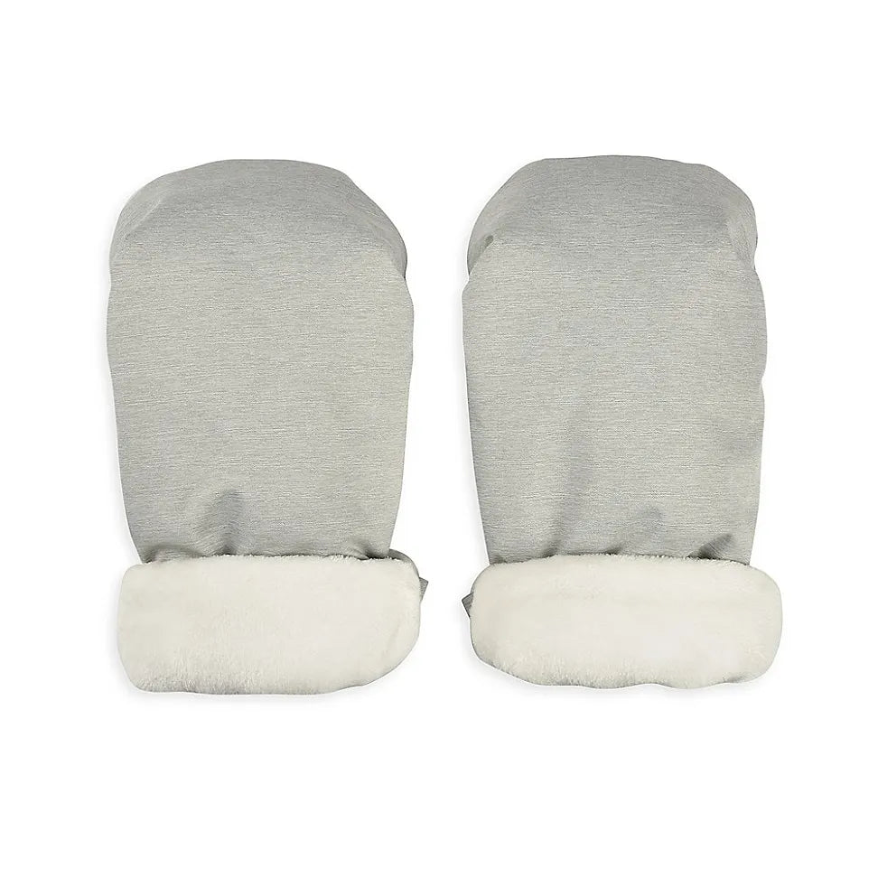Warm Stroller Muffs & Gloves Set - Soft Grey Winter Accessories for Baby Strollers - Perfect for Cold Weather Walks & Outdoor Adventures