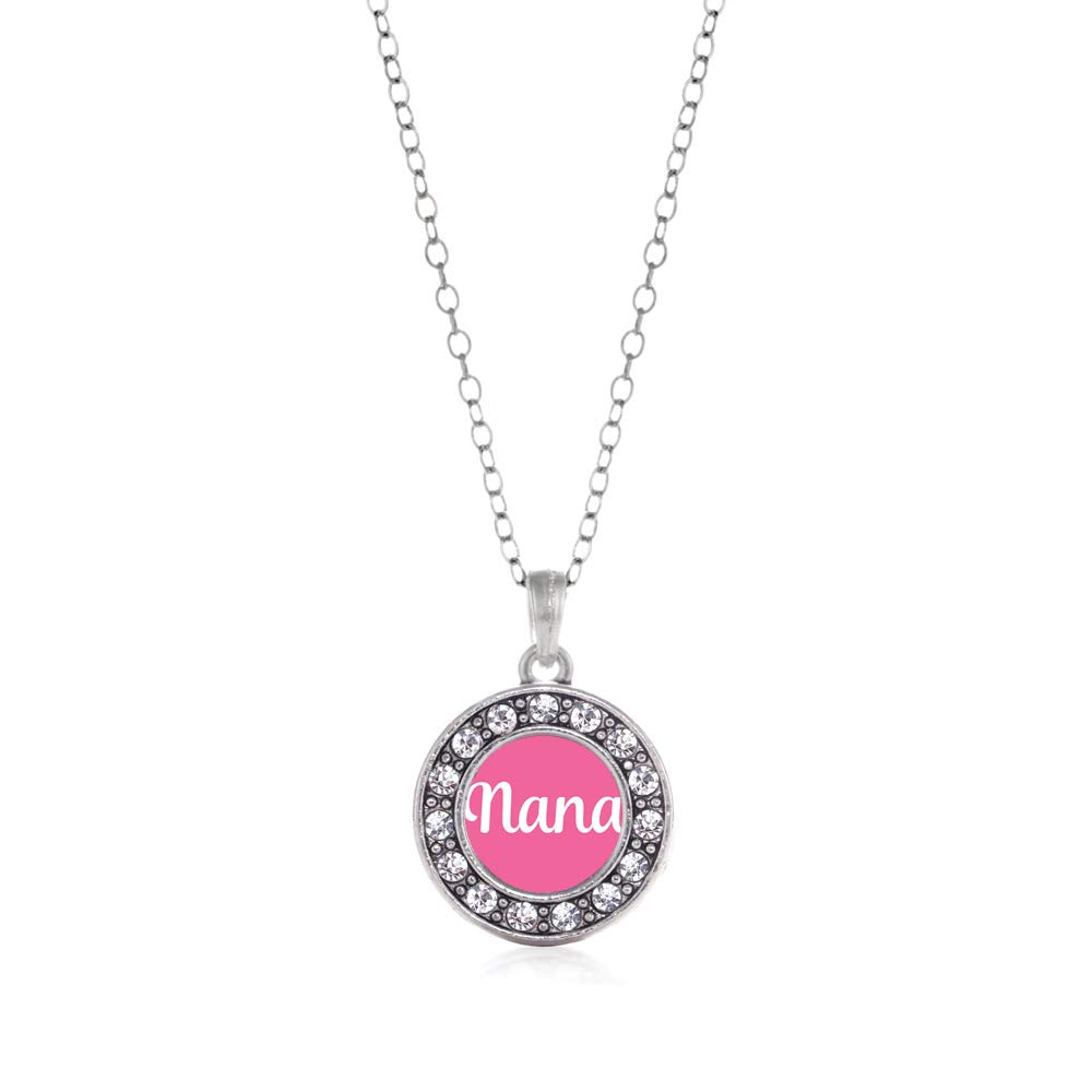 Inspired Silver - 18 Inch Sterling Silver Circle Charm Necklace with Cubic Zirconia for Women | Elegant Layering Jewelry for Everyday Wear & Special Occasions