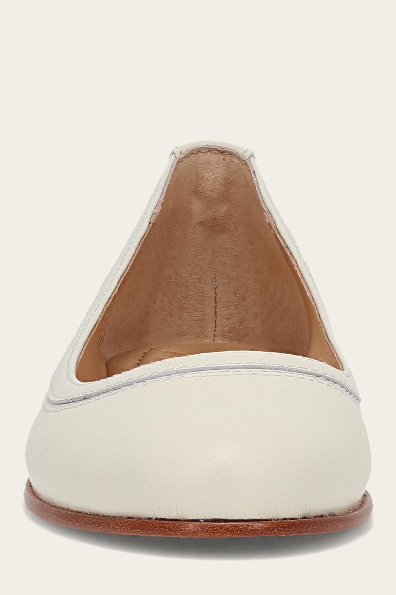 Carson Ballet White Flat Shoes for Women - Comfortable Dance Shoes for Ballet, Jazz, and Modern Dance - Perfect for Dance Classes, Performances, and Practice