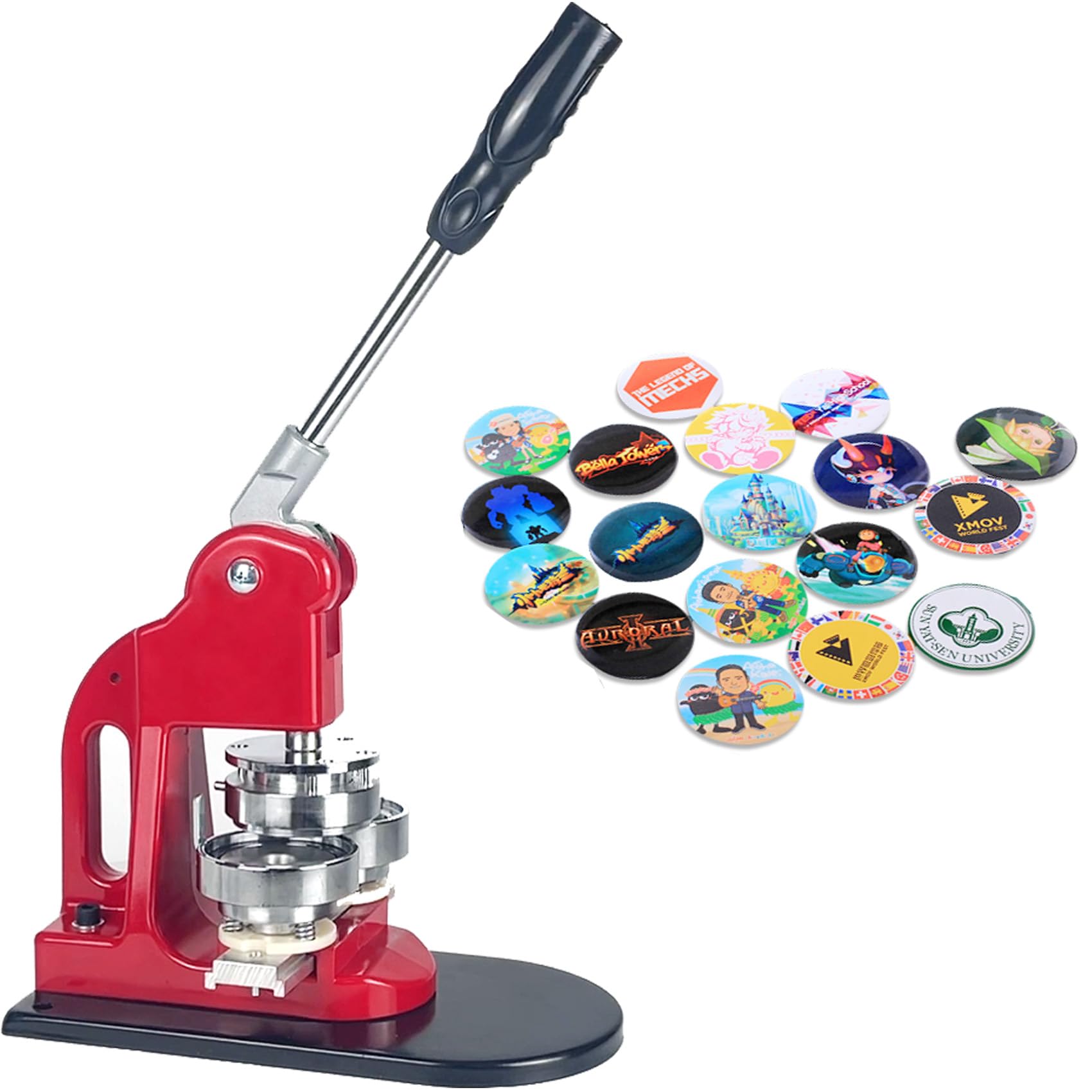 Seeutek 58mm Button Maker Machine - DIY Badge Press for Custom Pins, Buttons & Badges - Perfect for Events, Gifts & Promotions