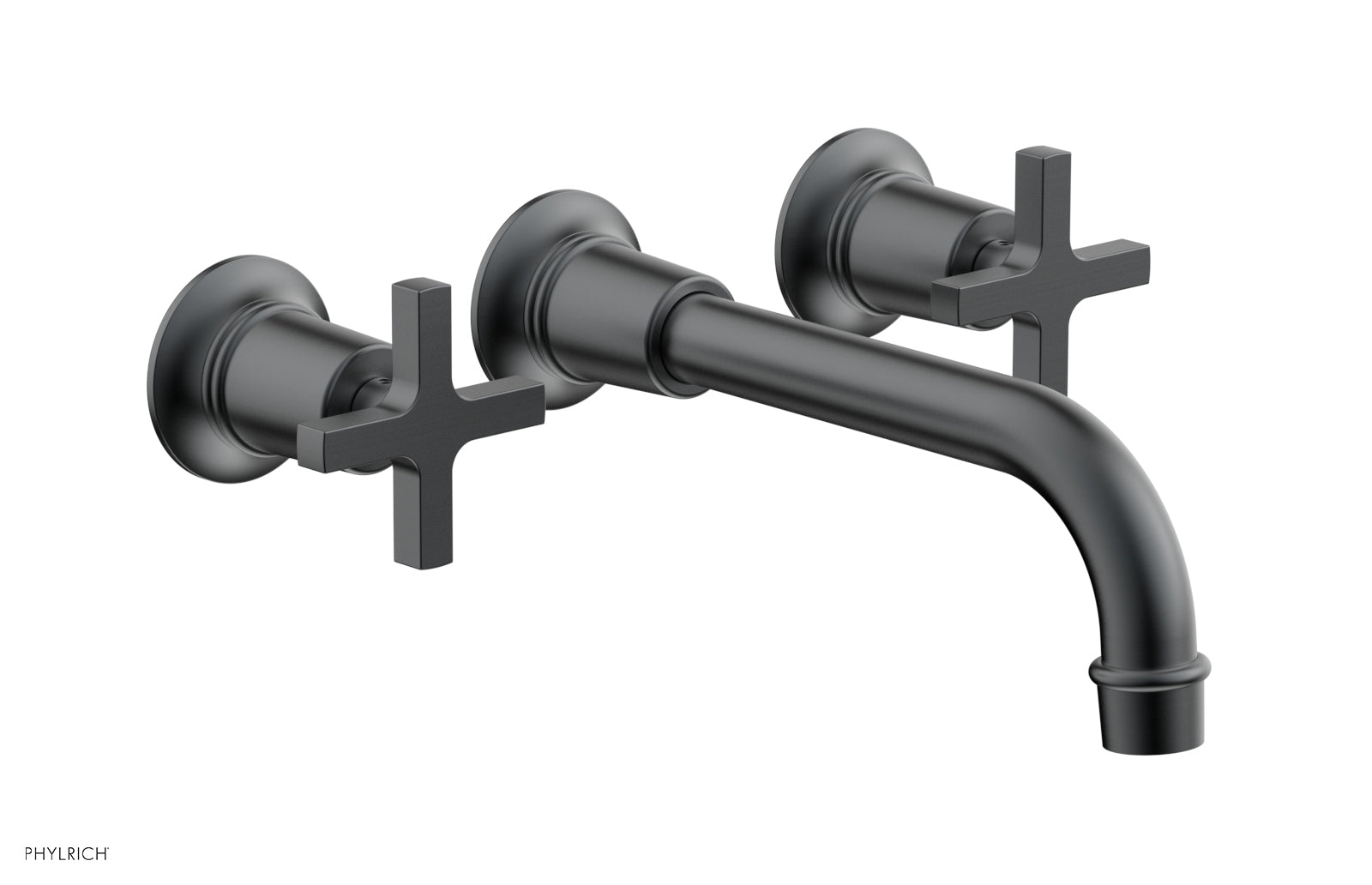 HEX MODERN Wall Tub Faucet Set with Cross Handles - Model 501 58 - Perfect for Bathroom Renovation and Modern Home Decor