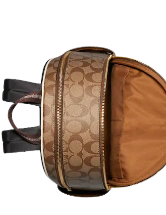 Coach Signature Canvas Court Backpack - Stylish & Durable Laptop Backpack for Women & Men, Perfect for Work, School & Travel