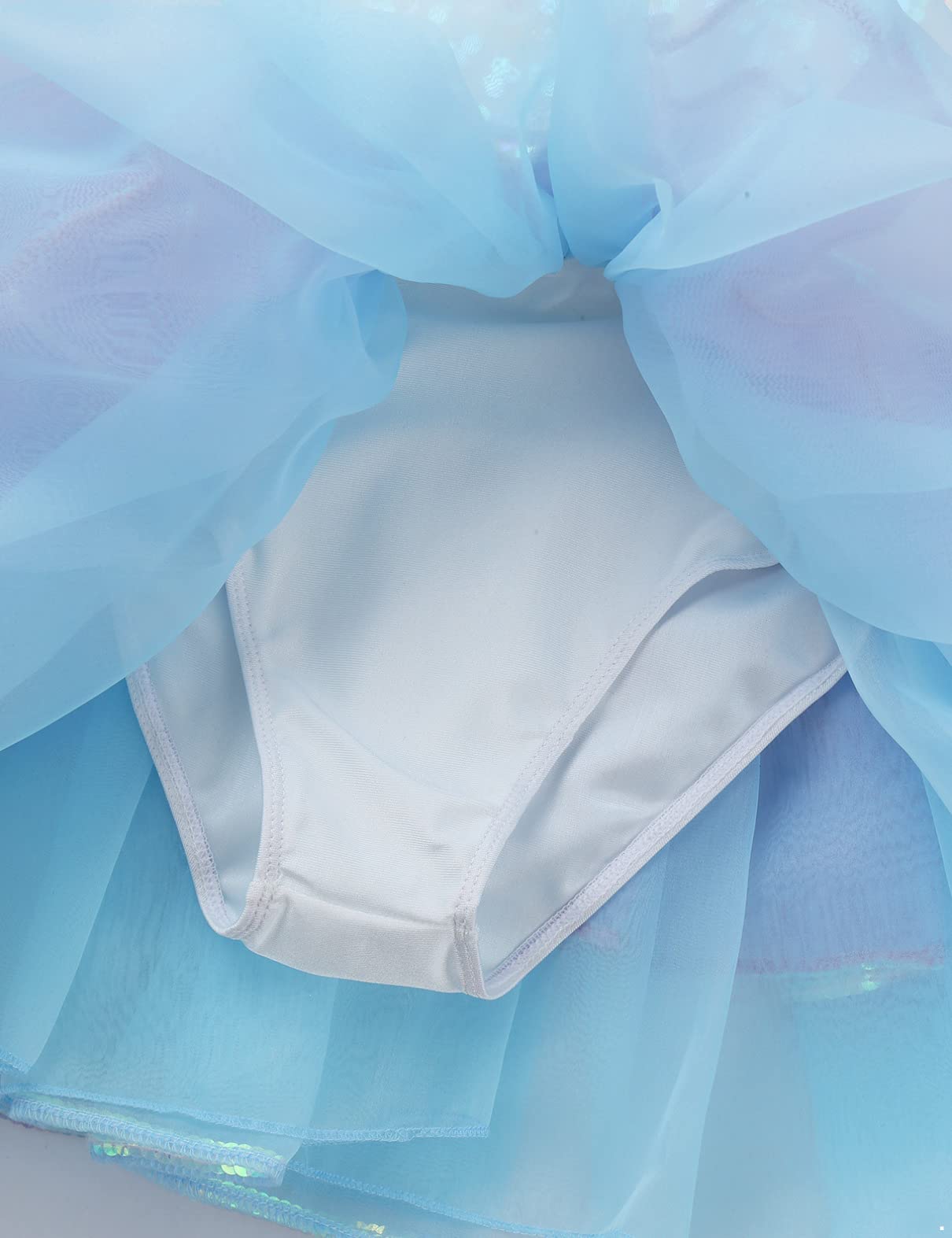TiaoBug Girls' Ballet Dance Tutu Dress - Shiny Sequins Mesh Ruffled Leotard for Ballet, Gymnastics, Recital & Performance - Perfect for Dance Competitions, Birthday Parties & Photo Shoots