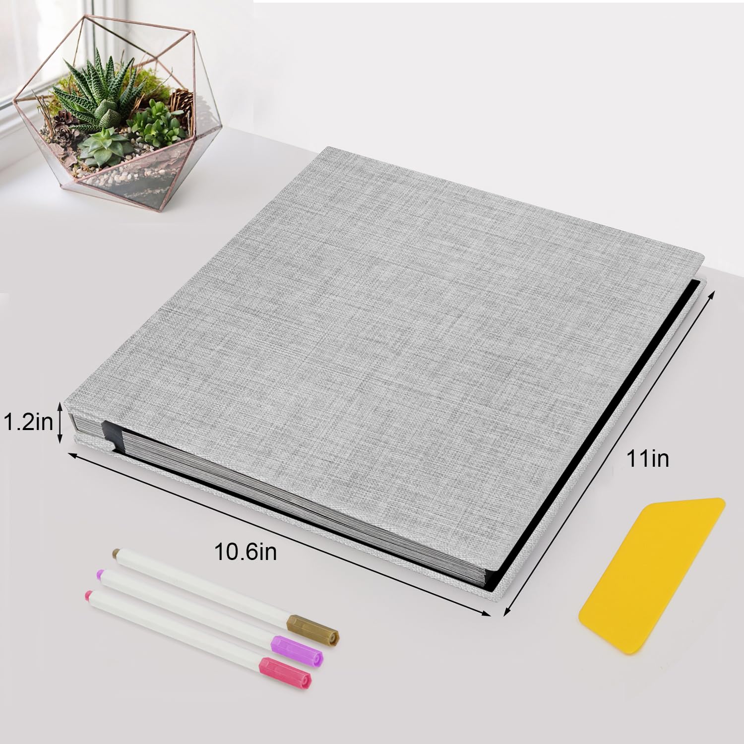 Self-Adhesive Photo Album with 60 Magnetic Sticky Pages - Holds 8x10, 5x7, 4x6, 6x8 & 3x5 Photos - Perfect for Family Memories, Wedding Albums & Baby Pictures - Great for Scrapbooking, Home Decor & Gift Giving