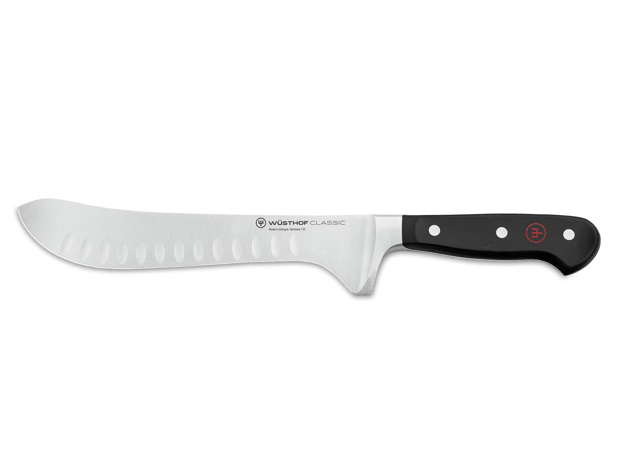 WÜSTHOF Classic 8 Inch Hollow Edge Butcher Knife - Professional Chef Knife for Meat Cutting, Slicing & Boning - Ergonomic Handle for Comfortable Grip - Perfect for Home Kitchen & Professional Butchers