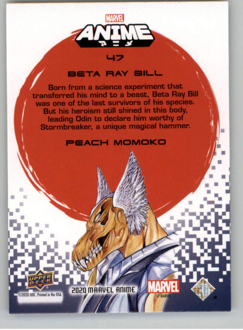 2020 Upper Deck Marvel Anime Non-Sport Trading Card #47 Beta Ray Bill - Collectible for Marvel Fans, Perfect for Trading & Display