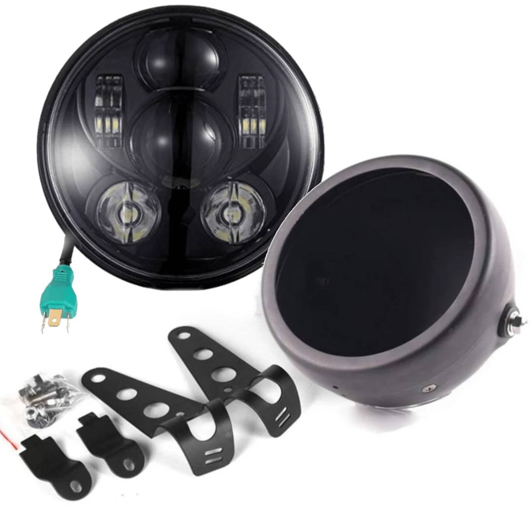 Eagle Lights LED Headlight & Mounting Kit for Honda Shadow & Rebel - High Visibility Motorcycle Headlight for Night Riding & Safety