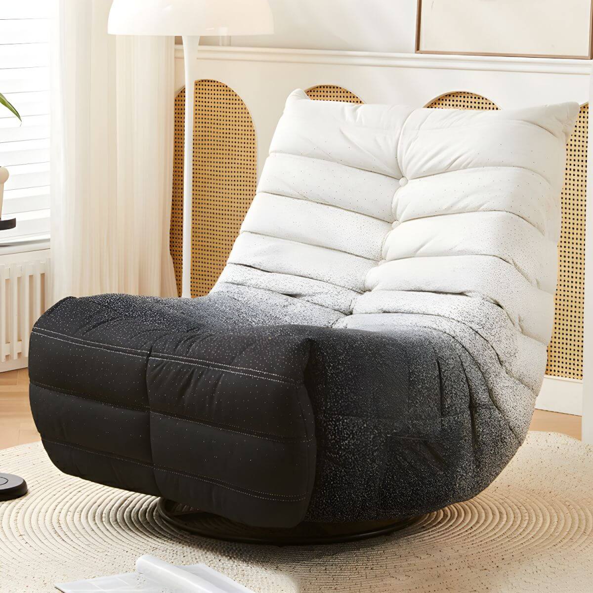 Premium Modern Ergonomic Recliner Chair with Locking Backrest, Power Reclining & Smooth Swivel Rocker - Perfect for Living Room, Home Theater & Office Relaxation