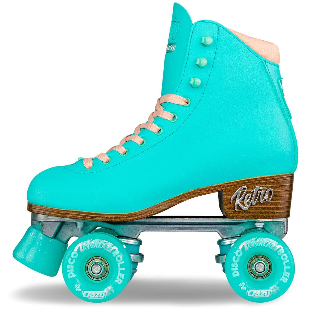 Crazy Skates Retro Roller Skates - Adjustable & Fixed Size Classic Quad Skates for Men, Women & Kids | Perfect for Rink Skating, Outdoor Roller Disco & 80s Themed Parties