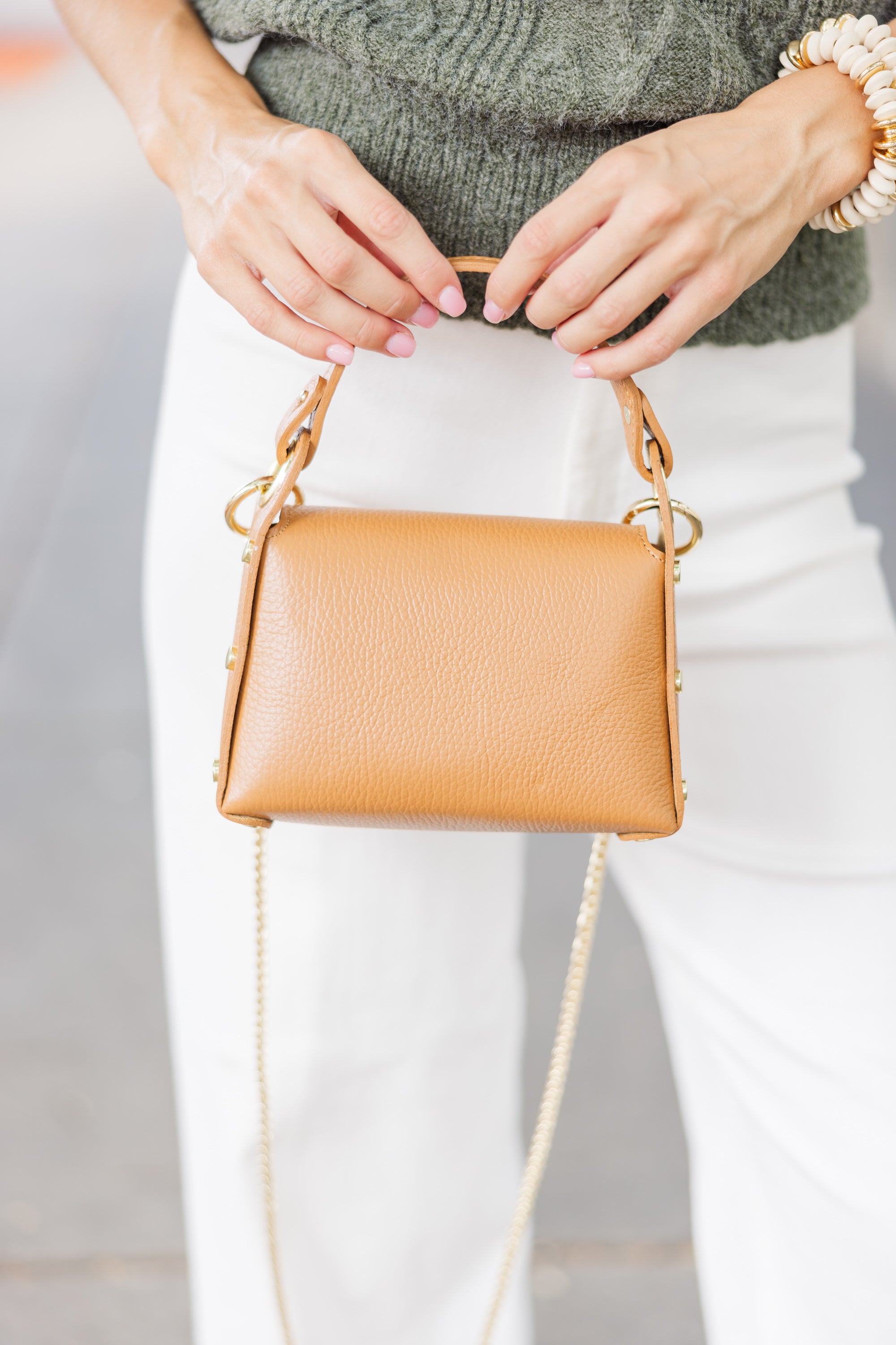 German Fuentes Genuine Camel Leather Purse - Handmade Designer Crossbody Bag for Women | Perfect for Travel, Work & Evening Events