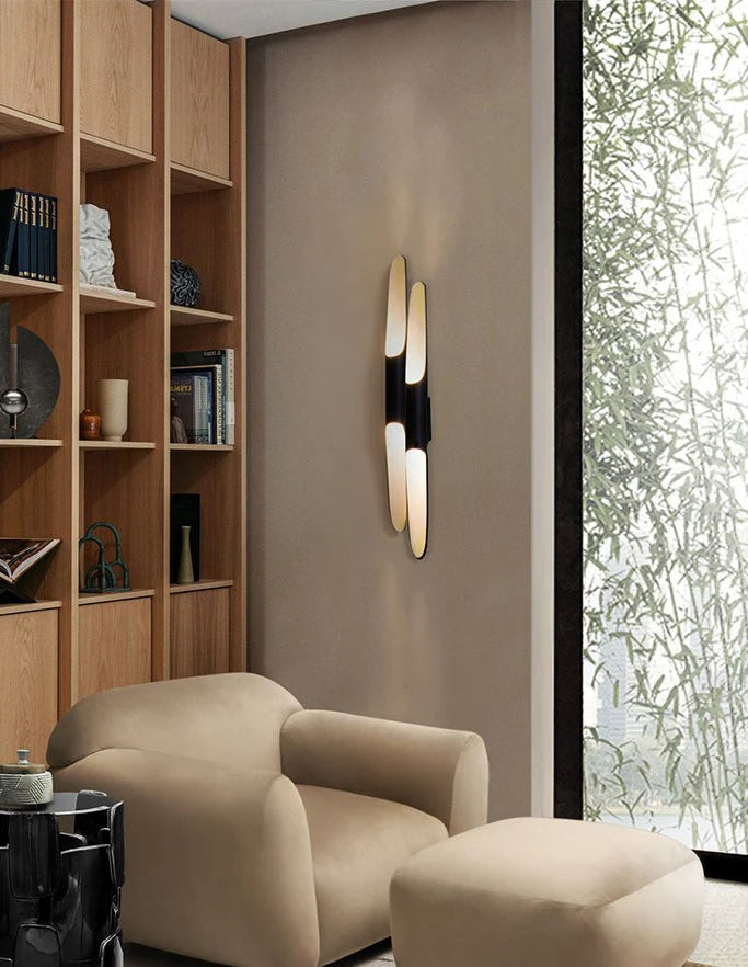 Coltrane Modern LED Wall Lamp - Dimmable Bedroom Light Fixture for Living Room, Hallway & Office - Energy Efficient Sconce with Adjustable Brightness
