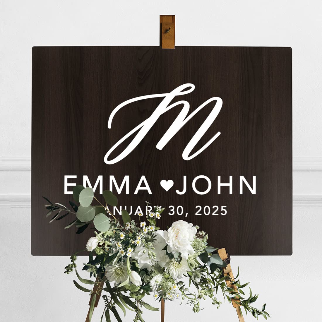 Custom Wooden Welcome Sign for Wedding - 16